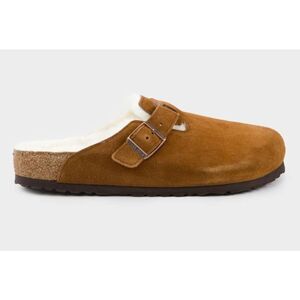 Birkenstock Boston Genuine Shearling Clogs Size 7.5 Suede Leather Narrow Fit